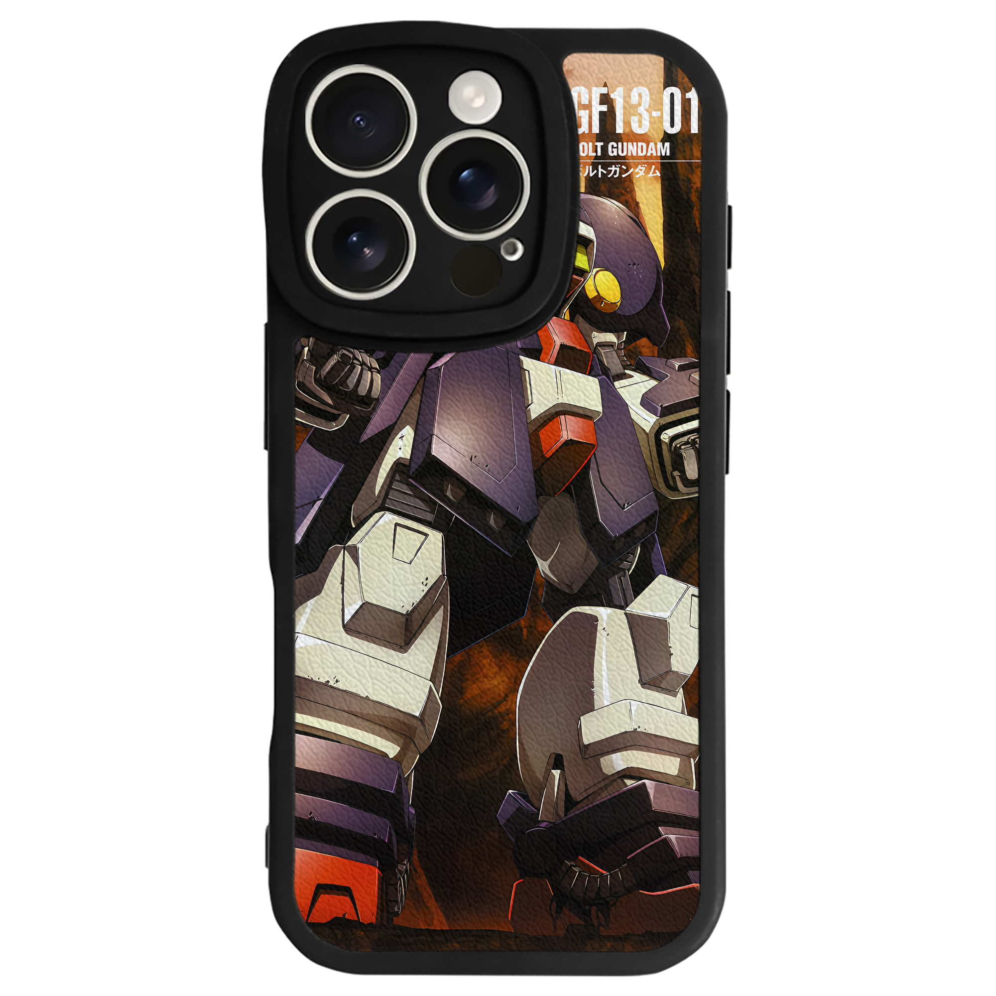 （画像用） 機動戦士ガンダム Mobile Suit Gundam 【iPhone 16シリーズ対応】シリコンスマホケース（レザー調） 材質：シリコン